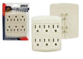 REGLETA PARA TOMA CORRIENTE ENTRADA 2-SALIDA 6 UNID ORIX