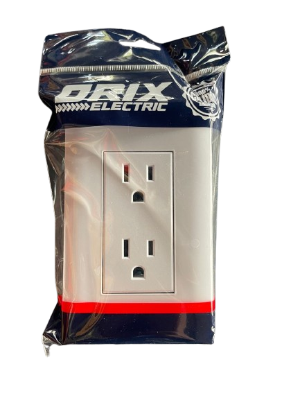 TOMA CORRIENTE DOBLE CON TIERRA BLANCO UNID ORIX