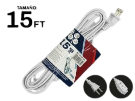 EXTENSION BLANCA 15FT 3 TOMA UNID ORIX