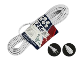 EXTENSION BLANCA 25FT 3 TOMA UNID ORIX
