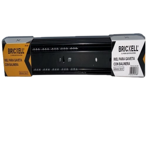 CORREDERA RIEL TELESCOPICA CON BALINERAS COLOR NEGRO 14PLG UNID BRICKELL