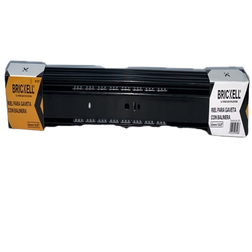 CORREDERA RIEL TELESCOPICA CON BALINERAS COLOR NEGRO 20PLG UNID BRICKELL