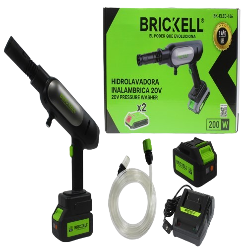 HIDROLAVADORA INALAMBRICA 20V 110-120V 2 BATERIA UNID BRICKELL