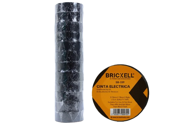 TEIPE ELECTRICO NEGRO 18MMX9,14MTS E=0,13MM UNID BRICKELL