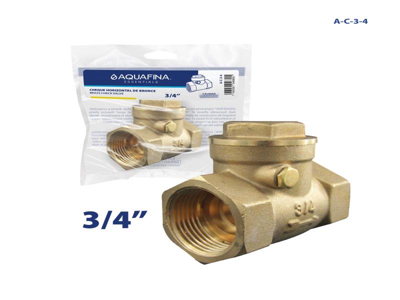 VALVULA CHECK SWING HORIZONTAL 3/4" UNID AQUAFINA