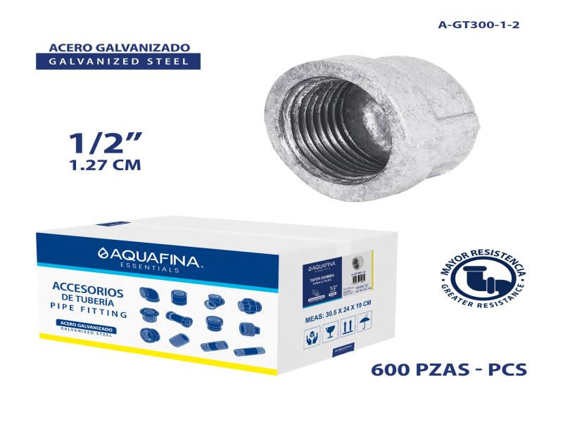 TAPÓN HEMBRA  GALVANIZADO  1/2" HR UNID AQUAFINA
