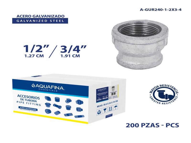 BUJE REDUCIDO GALV. 1/2"X3/4" UNID AQUAFINA