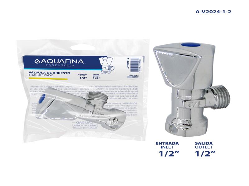 LLAVE DE ARRESTO 1/2"X1/2" CROMADA TIPO FP UNID AQUAFINA