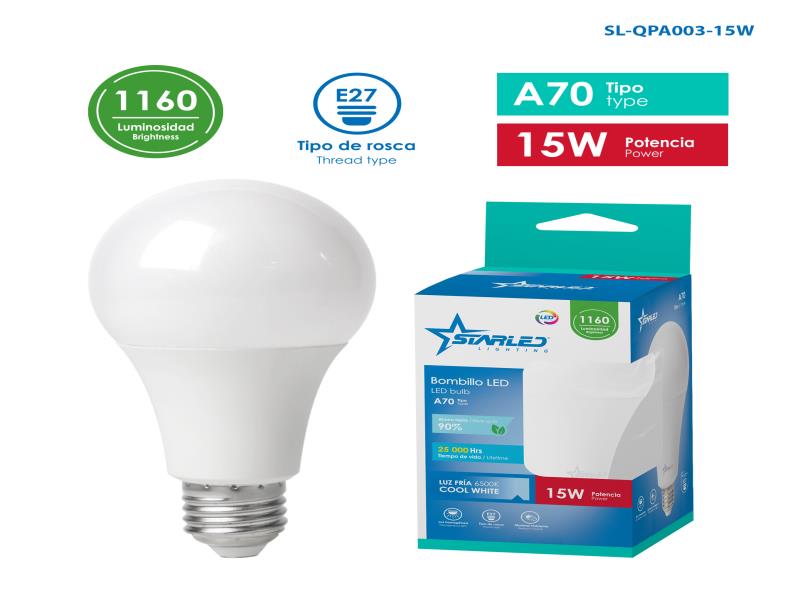 BOMBILLO LED A60 15W 1PZA UNID STARLED