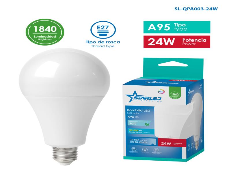 BOMBILLO LED TIPO A95 24W UNID STARLED