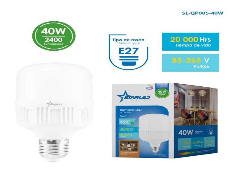 BOMBILLO LED TIPO T 40W/E27 UNID STARLED