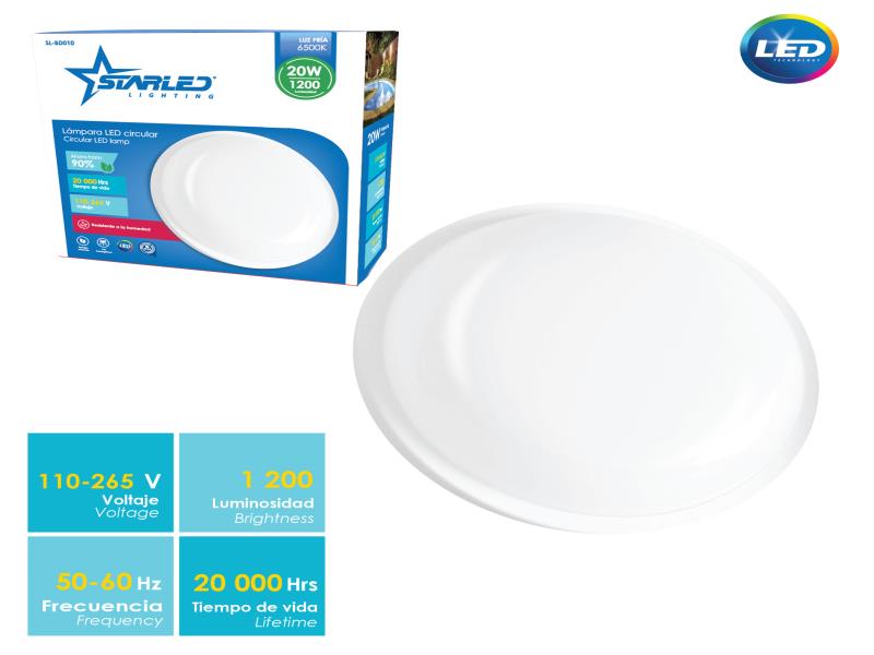 LAMPARA LED CIRCULAR 20 W PARA EXTERIOR UNID STARLED