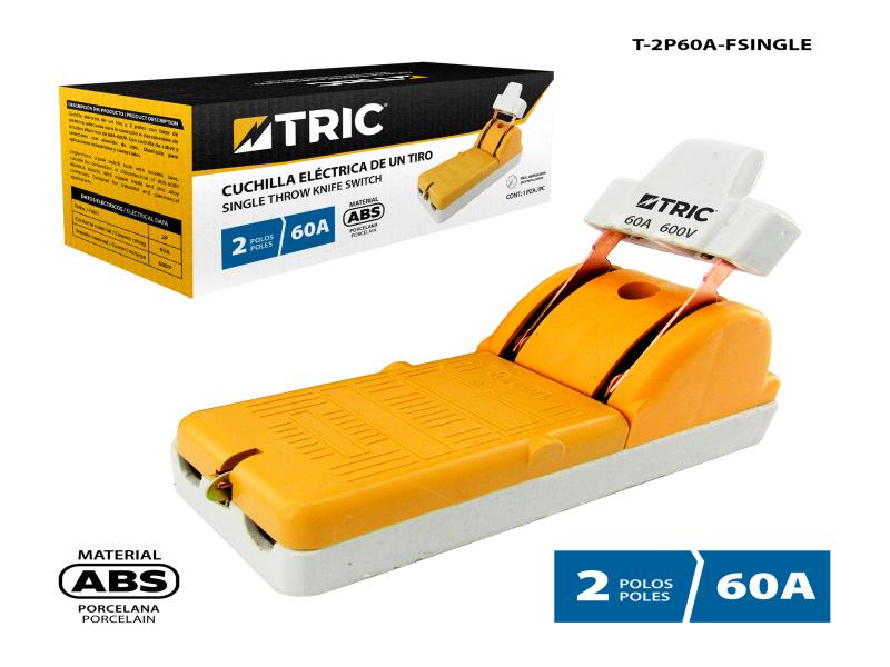 CUCHILLA DE UN TIRO 2 POLOS 60A UNID TRIC