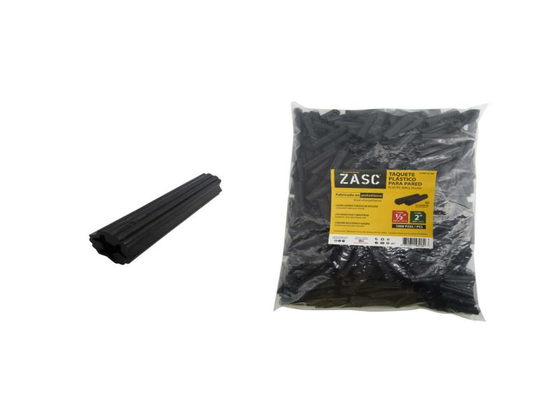 RAMPLUG PLASTICO PARA PARED 1/2"-2" 1000 PIEZAS UNID ZASC