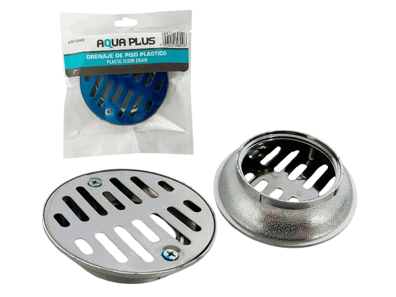 REJILLA DESAGÜE DE PISO CROMADA 2" UNID AQUA PLUS