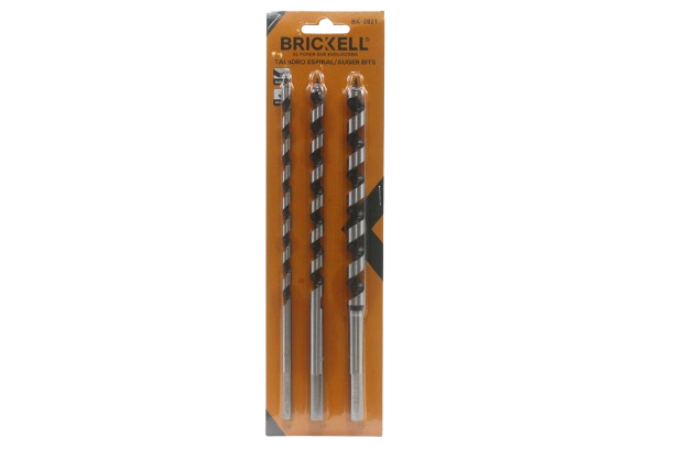 SET DE BROCAS PARA MADERA  (1/4-3/8-1/2) 3 PZAS UNID BRICKELL