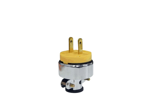ENCHUFE METALICO MACHO 2 PINES 15A 125V UNID V-TEG