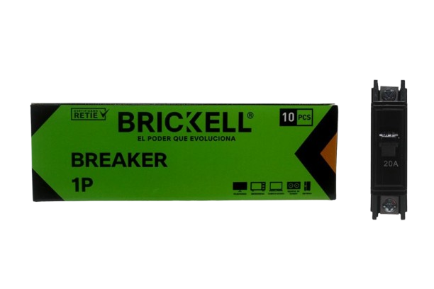 BREAKER INTERRUPTOR DE CIRCUITO THQC SUPERFICIAL SIMPLE 20A UNID BRICKELL
