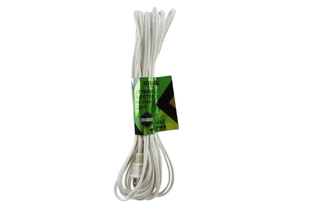 EXTENSION ELECTRICA 14AWG. 25FT. BLANCA UNID BRICKELL