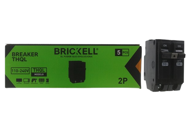 BREAKER INTERRUPTOR DE CIRCUITO THQL EMPOTRAR DOBLE 30A UNID BRICKELL