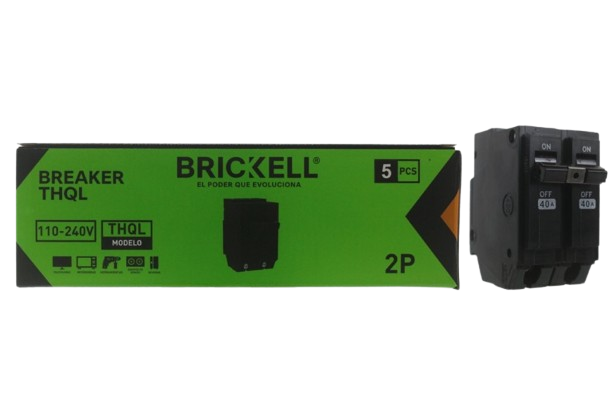 BREAKER INTERRUPTOR DE CIRCUITO THQL EMPOTRAR DOBLE 40A UNID BRICKELL