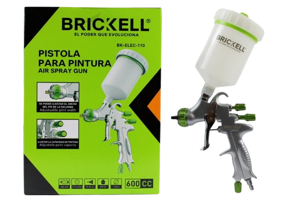 PISTOLA P/PINTAR DE GRAVEDAD  5-9 CFM 600CC AEROGRAFO UNID BRICKELL