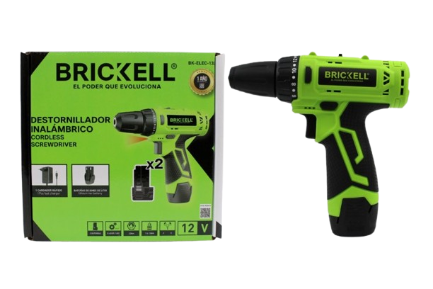 DESATORNILLADOR INALAMBRICO 22NM + 2 BATERIAS 12V UNID BRICKELL