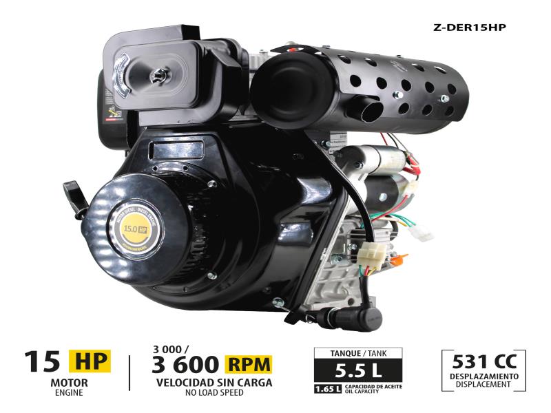 MOTOR A DIESEL 15HP-5,5L 3600RPM UNID ZASC