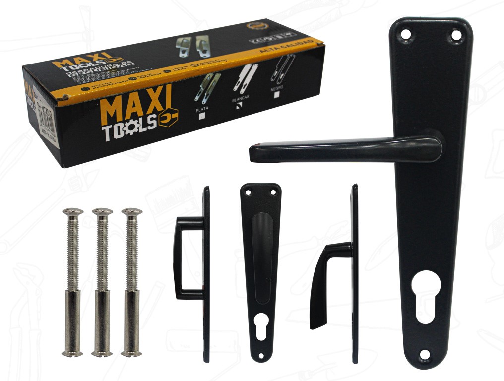 MANILLAS PARA PUERTAS FIJA-MOVIL NEGRA UNID MAXI TOOLS