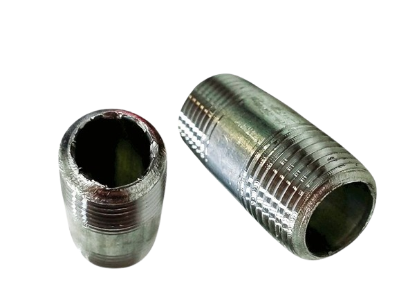 NIPLE SEMI-CORRIDO GALV 1" L=2" UNID AQUA PLUS