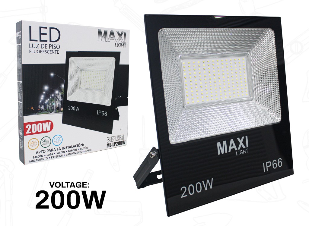 REFLECTOR LED 200W IP65 EXTERIOR UNID MAXI LIGTH