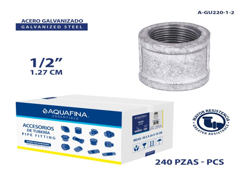 UNIÓN GALVANIZADO 1/2" UNID AQUAFINA