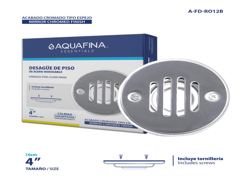 DESAGÜE DE CENTRO PISO DE ACERO INOXIDABLE 4"-10CM UNID AQUAFINA