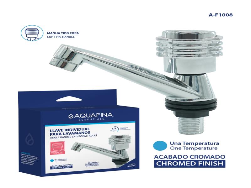 LLAVE INDIVIDUAL PARA LAVAMANOS MANIJA POMO UNID AQUAFINA