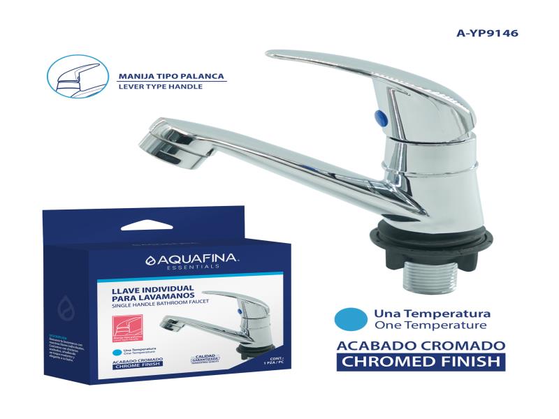 LLAVE INDIVIDUAL PARA LAVAMANOS MANIJA PALANCA UNID AQUAFINA