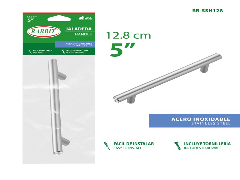 JALADERA DE ACERO INOXIDABLE 128MM UNID RABBIT
