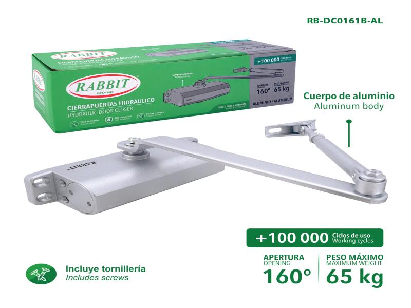 BRAZO HIDRAULICO CON APERTURA DE 160°-65KG UNID RABBIT