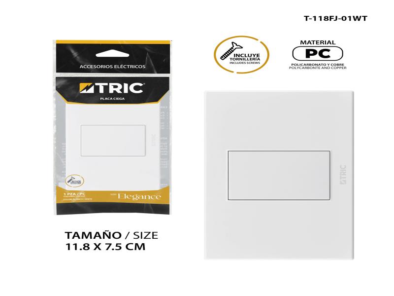 TAPA CIEGA BLANCO UNID TRIC