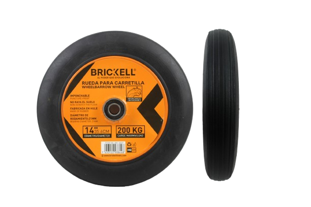 RUEDA PARA CARRETILLA SOLIDA 14" UNID BRICKELL