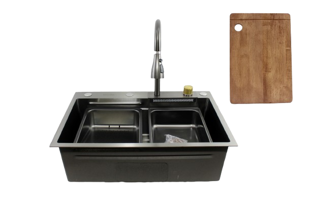 FREGADERO MULTIFUNCIONAL AC/INOX 68x45CM OSCURO UNID BRICKELL