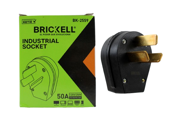 ENCHUFE ELEC ANGULAR 3POLO 50AMP-125/220V UNID BRICKELL