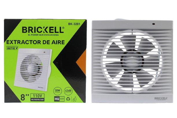 EXTRACTOR DE AIRE 8" 30W 110V 43db UNID BRICKELL