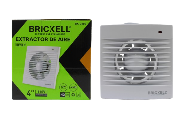 EXTRACTOR DE AIRE 4" 13W 110V 43DB UNID BRICKELL