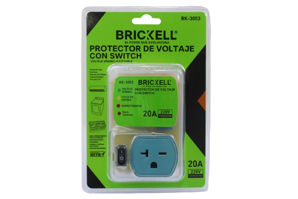 PROTECTOR DE VOLTAJE CON SWITCH 20AMP 220V UNID BRICKELL