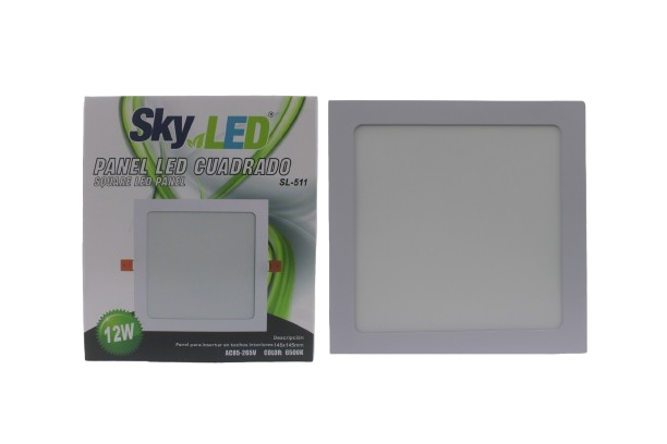 PANEL LED CUADRADO 12W 6500K 166X166mm UNID SKYLED