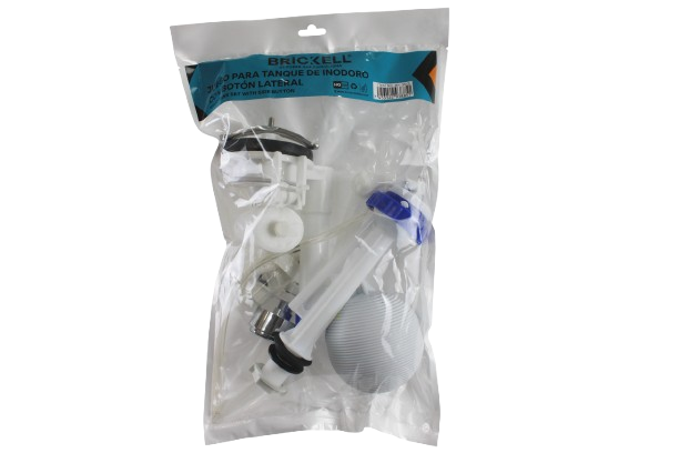 SET COMPLETO PARA TANQUE DE INODORO CON BOTON LATERAL 7/8" UNID BRICKELL