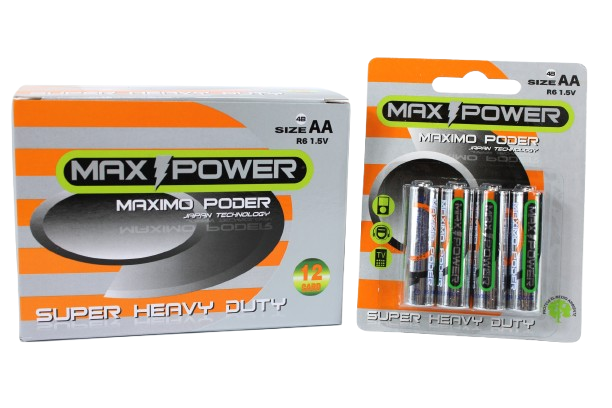 PILA AA  1.5 V BLISTER 4 PILAS UNID MAX POWER