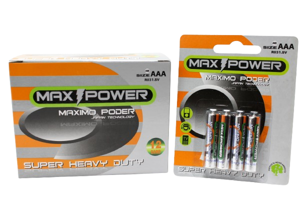 PILA AAA 1.5 V BLISTER 4 PILAS UNID MAX POWER
