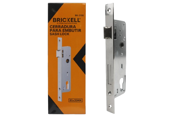 CERRADURA DE EMBUTIR 85X35MM CON 3 LLAVES UNID BRICKELL