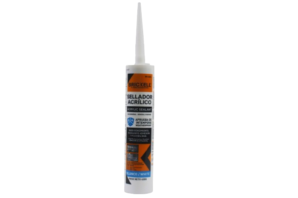 SILICON SELLADOR ACRICILICO BLANCO MULTIPROPOSITOS 450GR UNID BRICKELL